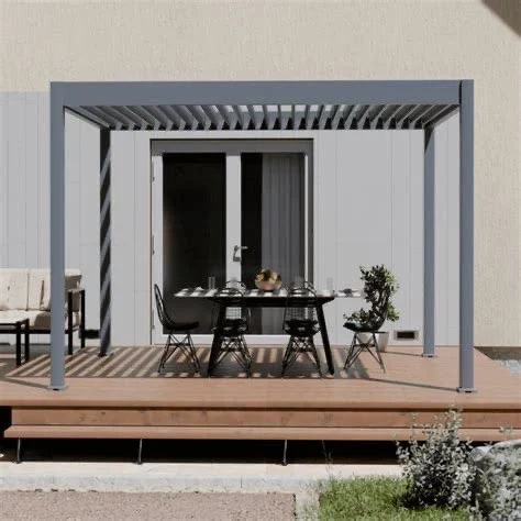 Pergola ogrodowa z lotu ptaka